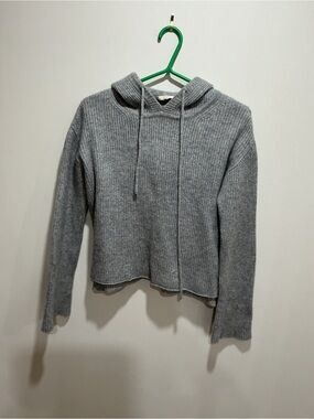 Nap loungewear Cozy Ribbed Knit Hoodie in cashmere - Light Gray size small
